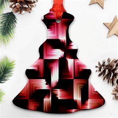 Red And Pink Abstract Background Ornament (christmas Tree) 