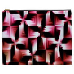 Red And Pink Abstract Background Cosmetic Bag (xxxl)  by Simbadda