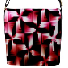 Red And Pink Abstract Background Flap Messenger Bag (s) by Simbadda