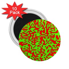 Colorful Qr Code Digital Computer Graphic 2 25  Magnets (10 Pack)  by Simbadda