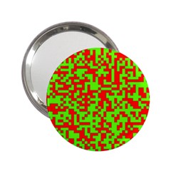 Colorful Qr Code Digital Computer Graphic 2 25  Handbag Mirrors by Simbadda