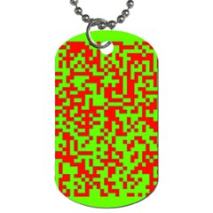 Colorful Qr Code Digital Computer Graphic Dog Tag (one Side) by Simbadda