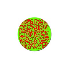 Colorful Qr Code Digital Computer Graphic Golf Ball Marker (10 Pack) by Simbadda