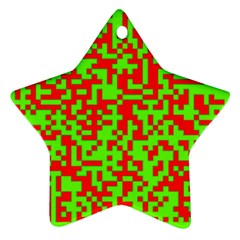 Colorful Qr Code Digital Computer Graphic Star Ornament (two Sides) by Simbadda