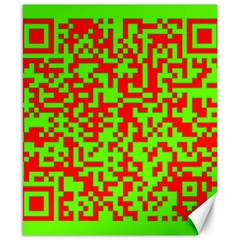 Colorful Qr Code Digital Computer Graphic Canvas 8  X 10  by Simbadda