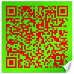 Colorful Qr Code Digital Computer Graphic Canvas 12  X 12   by Simbadda