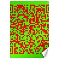 Colorful Qr Code Digital Computer Graphic Canvas 20  X 30   by Simbadda