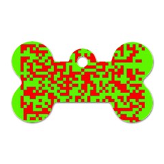 Colorful Qr Code Digital Computer Graphic Dog Tag Bone (one Side) by Simbadda