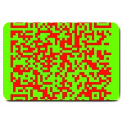 Colorful Qr Code Digital Computer Graphic Large Doormat  by Simbadda