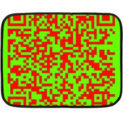 Colorful Qr Code Digital Computer Graphic Double Sided Fleece Blanket (mini)  by Simbadda