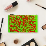 Colorful Qr Code Digital Computer Graphic Cosmetic Bag (Small)  Front