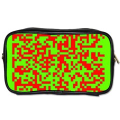 Colorful Qr Code Digital Computer Graphic Toiletries Bags by Simbadda