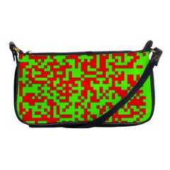 Colorful Qr Code Digital Computer Graphic Shoulder Clutch Bags by Simbadda