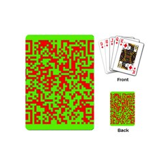 Colorful Qr Code Digital Computer Graphic Playing Cards (mini)  by Simbadda