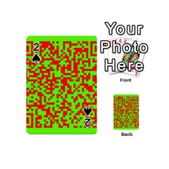 Colorful Qr Code Digital Computer Graphic Playing Cards 54 (mini)  by Simbadda