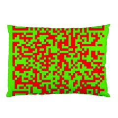 Colorful Qr Code Digital Computer Graphic Pillow Case (two Sides) by Simbadda