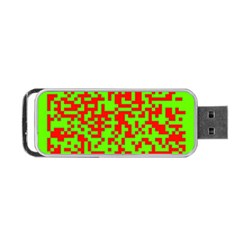 Colorful Qr Code Digital Computer Graphic Portable Usb Flash (one Side) by Simbadda