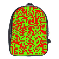 Colorful Qr Code Digital Computer Graphic School Bags (xl)  by Simbadda