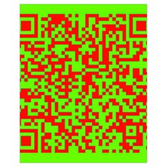 Colorful Qr Code Digital Computer Graphic Drawstring Bag (small) by Simbadda