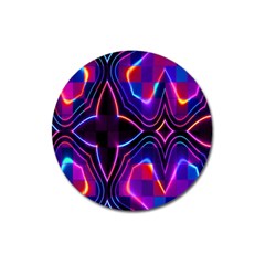 Rainbow Abstract Background Pattern Magnet 3  (round) by Simbadda