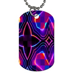 Rainbow Abstract Background Pattern Dog Tag (two Sides) by Simbadda