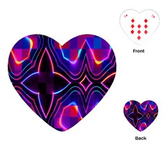 Rainbow Abstract Background Pattern Playing Cards (heart)  by Simbadda