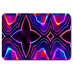 Rainbow Abstract Background Pattern Large Doormat  by Simbadda