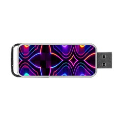 Rainbow Abstract Background Pattern Portable Usb Flash (two Sides) by Simbadda