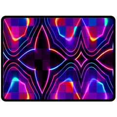 Rainbow Abstract Background Pattern Double Sided Fleece Blanket (large)  by Simbadda