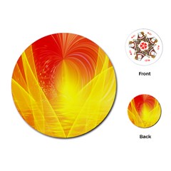 Realm Of Dreams Light Effect Abstract Background Playing Cards (round)  by Simbadda