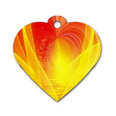 Realm Of Dreams Light Effect Abstract Background Dog Tag Heart (two Sides) by Simbadda