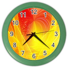 Realm Of Dreams Light Effect Abstract Background Color Wall Clocks by Simbadda