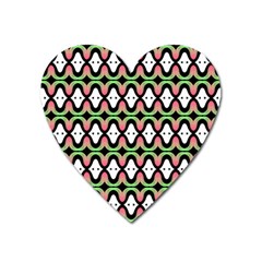 Abstract Pinocchio Journey Nose Booger Pattern Heart Magnet