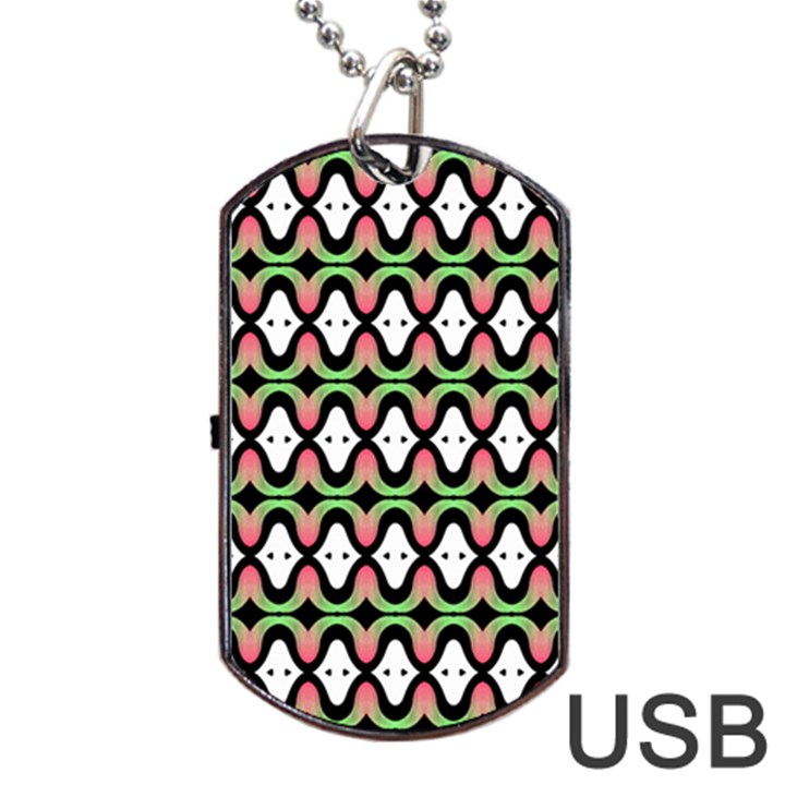 Abstract Pinocchio Journey Nose Booger Pattern Dog Tag USB Flash (Two Sides)