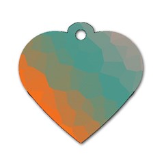 Abstract Elegant Background Pattern Dog Tag Heart (two Sides)