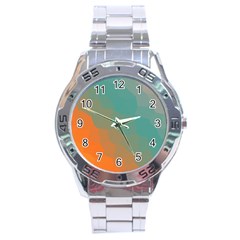 Abstract Elegant Background Pattern Stainless Steel Analogue Watch by Simbadda