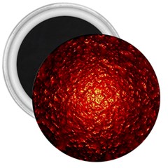 Abstract Red Lava Effect 3  Magnets