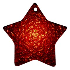 Abstract Red Lava Effect Ornament (Star)