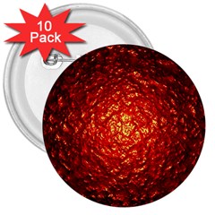 Abstract Red Lava Effect 3  Buttons (10 pack) 