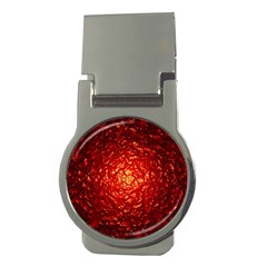 Abstract Red Lava Effect Money Clips (Round) 