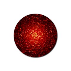 Abstract Red Lava Effect Rubber Round Coaster (4 pack) 