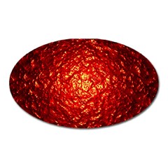 Abstract Red Lava Effect Oval Magnet