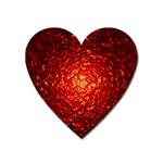 Abstract Red Lava Effect Heart Magnet Front