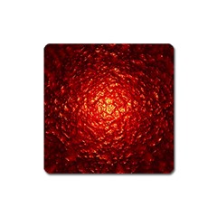 Abstract Red Lava Effect Square Magnet