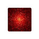 Abstract Red Lava Effect Square Magnet Front