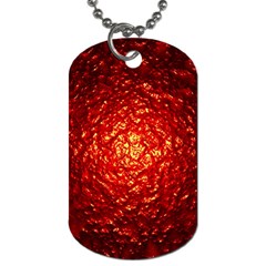 Abstract Red Lava Effect Dog Tag (One Side)