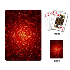 Abstract Red Lava Effect Playing Card