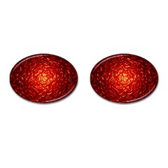 Abstract Red Lava Effect Cufflinks (Oval)