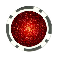 Abstract Red Lava Effect Poker Chip Card Guard