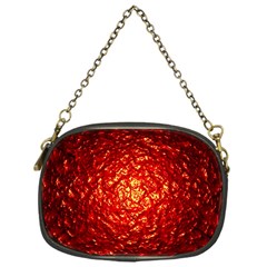 Abstract Red Lava Effect Chain Purses (One Side) 